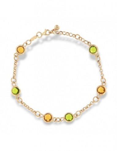 Bracciale Argento Dorato Catenina Quarzo Citrino [148b87b8]