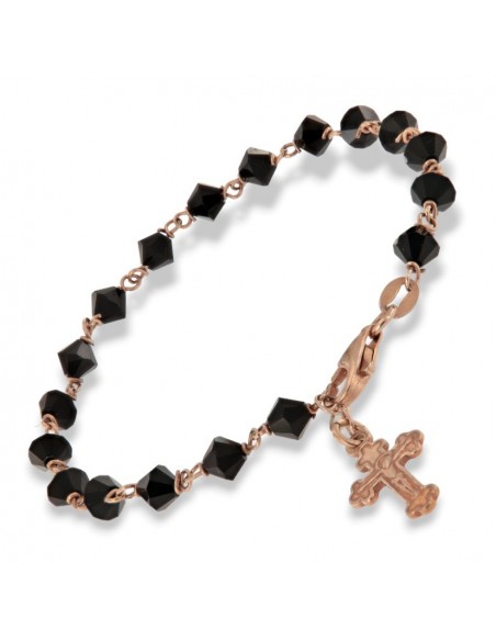 Bracciale Argento Rodiato Sfere Onice Sfaccettate [7df51450]