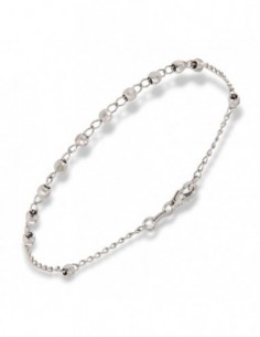 Bracciale Argento Rodiato Catena Sfere Sfaccettate [64e0058e]