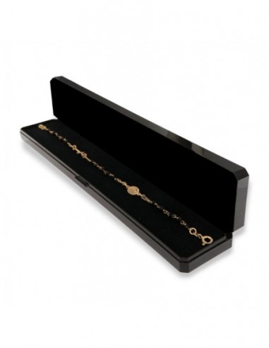 Bracciale Argento Dorato Rosario Sfere Nere Sfaccettate [2dce3bc3]