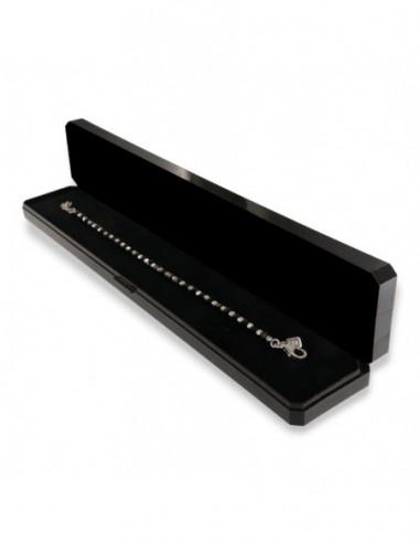 Bracciale Argento Rodiato Sfere Sfaccettate Nere E Argentate [19505ced]