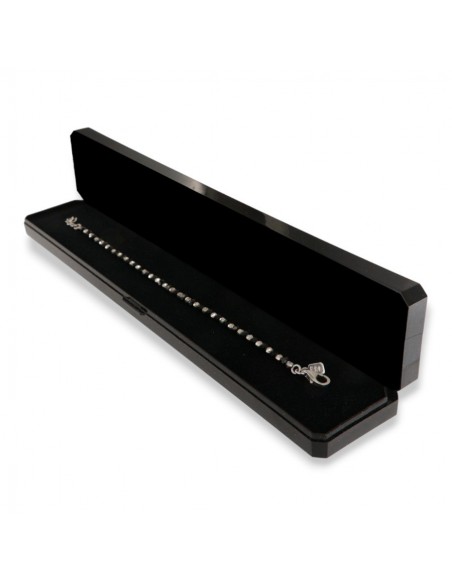 Bracciale Argento Rodiato Sfere Sfaccettate Nere E Argentate [19505ced]