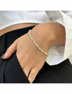 Beacciale Argento Dorato Sfere Bianche e Verdi [377aeb64] 2