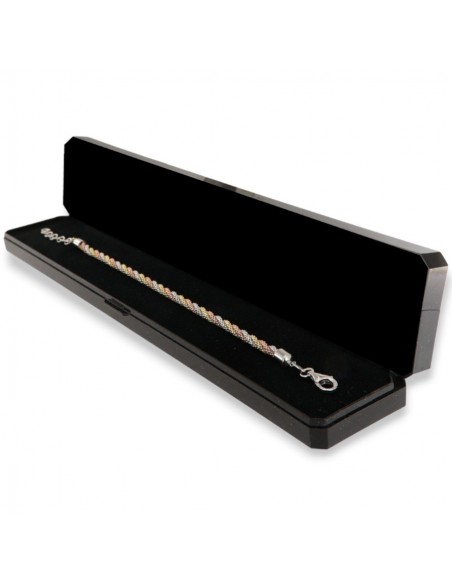 Bracciale Argento Rodiato Rope Tre Colori [0470a020]