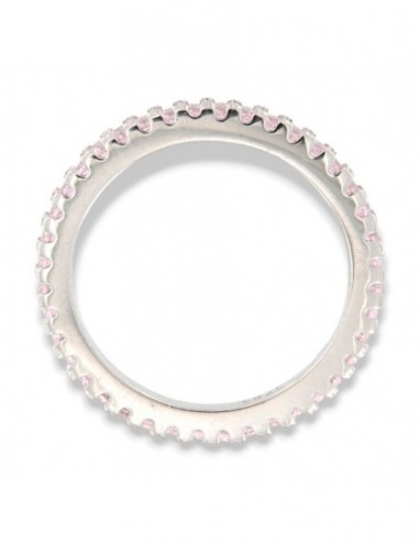 Anello Argento Rodiato Eternity Zirconi Rosa 1,5MM [743022de]