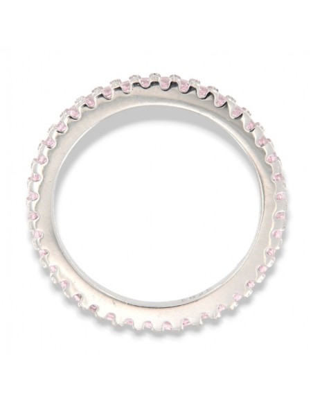 Anello Argento Rodiato Eternity Zirconi Rosa 1,5MM [743022de]