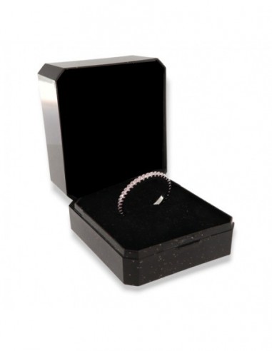Anello Argento Rodiato Eternity Zirconi Rosa 1,5MM [1a0ba0d7]
