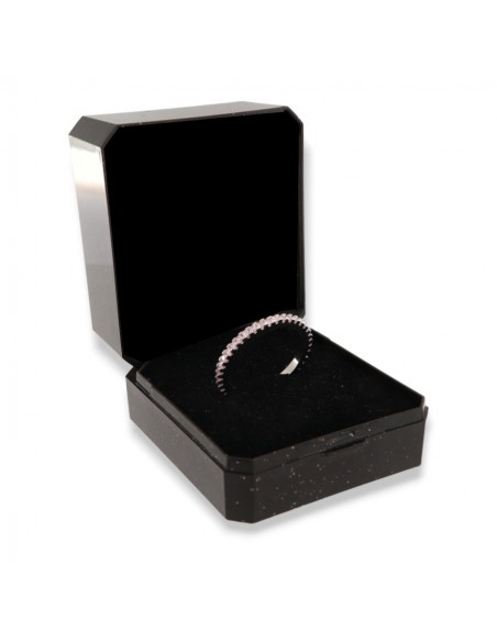 Anello Argento Rodiato Eternity Zirconi Rosa 1,5MM [1a0ba0d7]