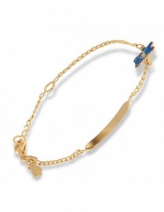 Bracciale Oro Giallo Neonato Orsetto Piastra Centrale [39e1e32f]