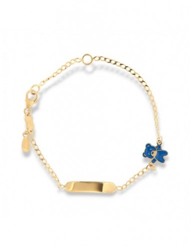 Bracciale Oro Giallo Neonato Orsetto Piastra Centrale [17411960]