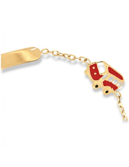 Bracciale Oro Giallo Neonato Bus Piastra Centrale [9be4377c]