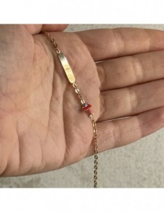 Bracciale Oro Giallo Neonato Aereo Piastra Centrale [528a2638] 2