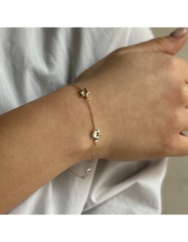Bracciale Oro Giallo Stelle Bordi Oro Bianco [304b947f]
