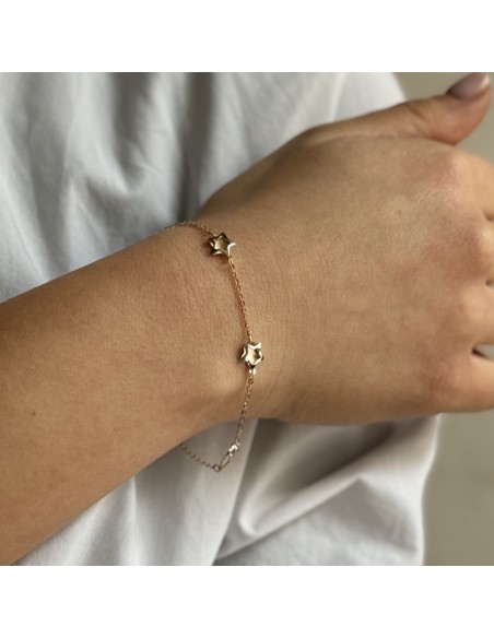Bracciale Oro Giallo Stelle Bordi Oro Bianco [304b947f]