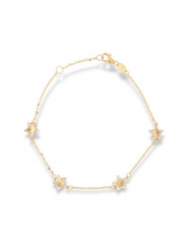 Bracciale Oro Giallo Stelle Bordi Oro Bianco [82061265]