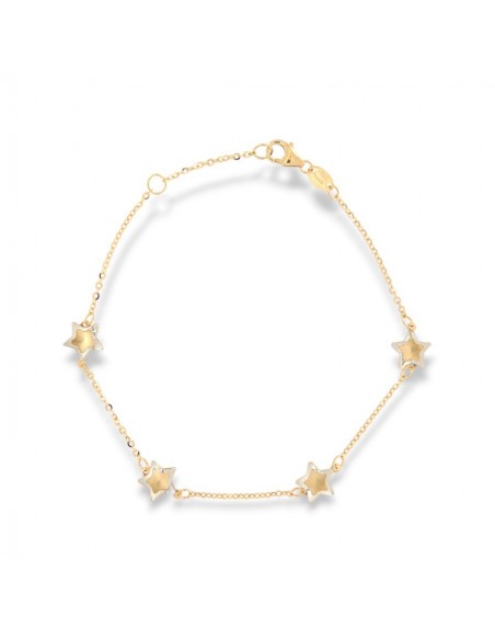 Bracciale Oro Giallo Stelle Bordi Oro Bianco [82061265]