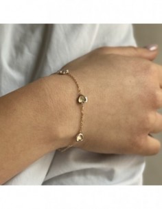 Bracciale Oro Giallo Cuori Bordi Oro Bianco [8bac6535] 2