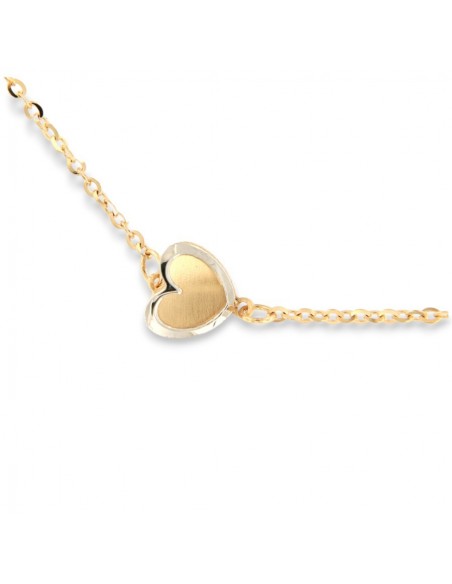 Bracciale Oro Giallo Cuori Bordi Oro Bianco [00fa8d7a]
