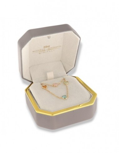 Collana Oro Giallo Cuori In Quarzo [66ecc96d]