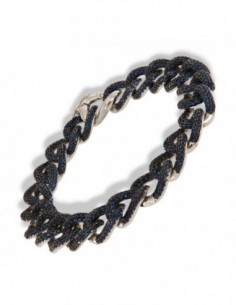 Bracciale Argento Rodiato Grumetta Zirconi Blu [f3f0af8e]