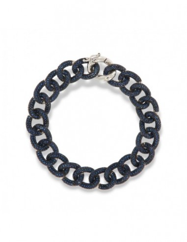 Bracciale Argento Rodiato Grumetta Zirconi Blu [66856f00]