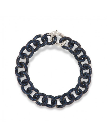 Bracciale Argento Rodiato Grumetta Zirconi Blu [66856f00]