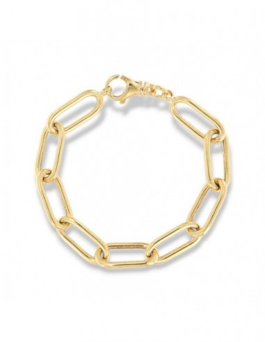 Bracciale Argento Dorato Maglia Ovale [f41734e2]