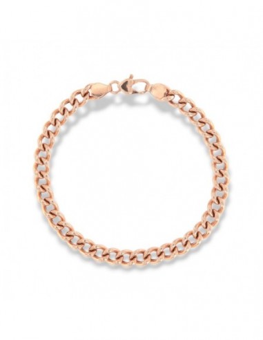 Bracciale Argento Rosato Grumetta Chiusura Cuore [b7ff056f]