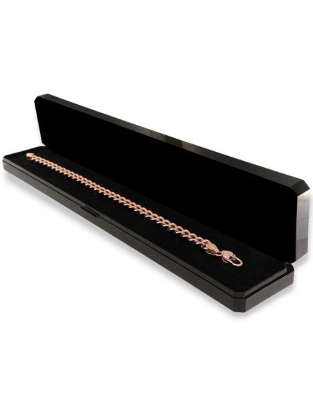 Bracciale Argento Rosato Grumetta Chiusura Cuore [00e2c46b]