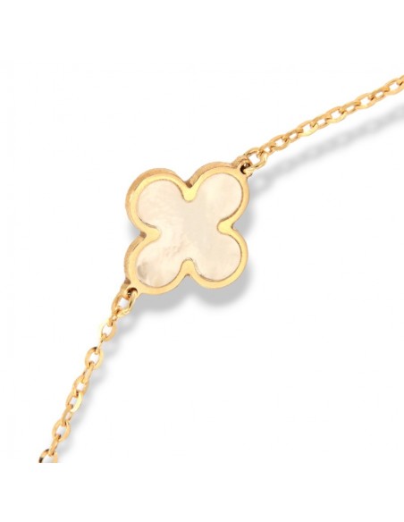 Bracciale Oro Giallo Fiori Madre Perla Malachite. [b5a815a3]