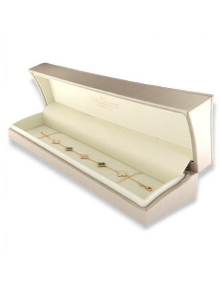 Bracciale Oro Giallo Fiori Madre Perla Malachite. [07e593b9]