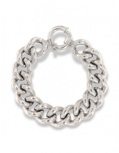 BRACCIALE ARGENTO RODIATO GRUMETTA LISCIA DOPPIA 3 [5f6c0488]