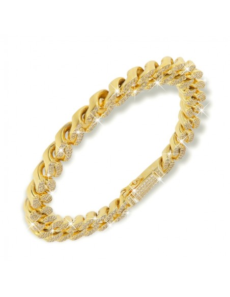 Bracciale Argento Dorato Cubano Grumetta 21 CM [cff8bb4c]