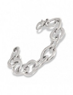 Bracciale Argento Rodiato Maglia Smussata [363bdc27]