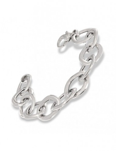 Bracciale Argento Rodiato Maglia Smussata [363bdc27]