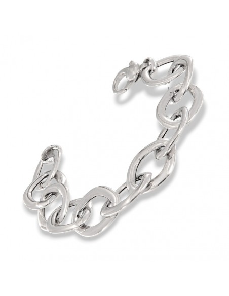 Bracciale Argento Rodiato Maglia Smussata [363bdc27]