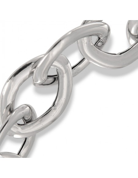 Bracciale Argento Rodiato Maglia Smussata [6d8264c2]