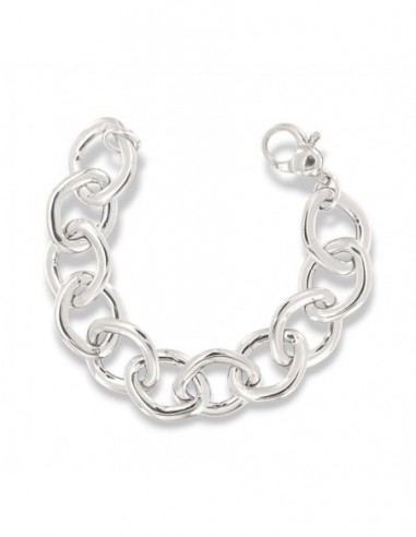 Bracciale Argento Rodiato Maglia Smussata [68d223dc]