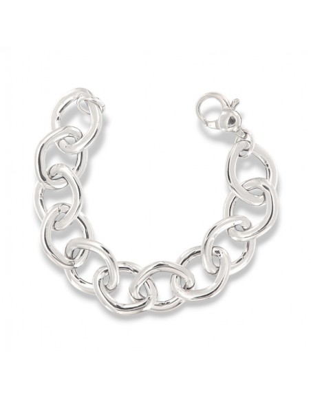 Bracciale Argento Rodiato Maglia Smussata [68d223dc]