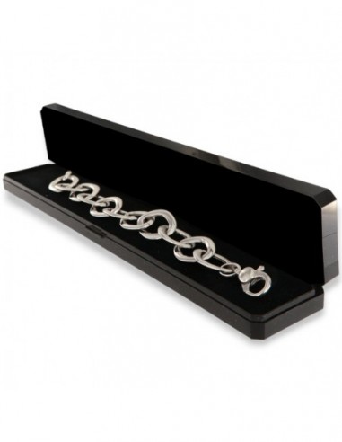 Bracciale Argento Rodiato Maglia Smussata [dfcfe2d8]