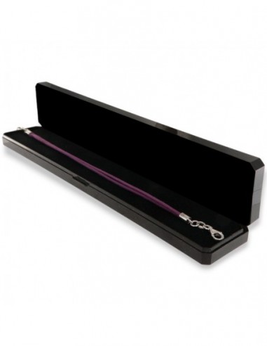 Bracciale Argento Rodiato Laccio Viola [ecb09e76]