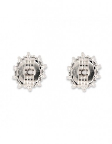 Orecchini Argento Rodiato Principessa Verde 4x3MM [a94d9532]