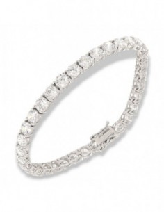 BRACCIALE ARGENTO TENNIS ZIRCONI BIANCHI 5 MM 18CM [367a6b47]