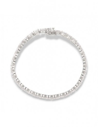 BRACCIALE ARGENTO TENNIS ZIRCONI BIANCHI 5 MM 18CM [7955bf5f]