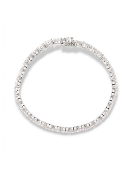 BRACCIALE ARGENTO TENNIS ZIRCONI BIANCHI 5 MM 18CM [7955bf5f]
