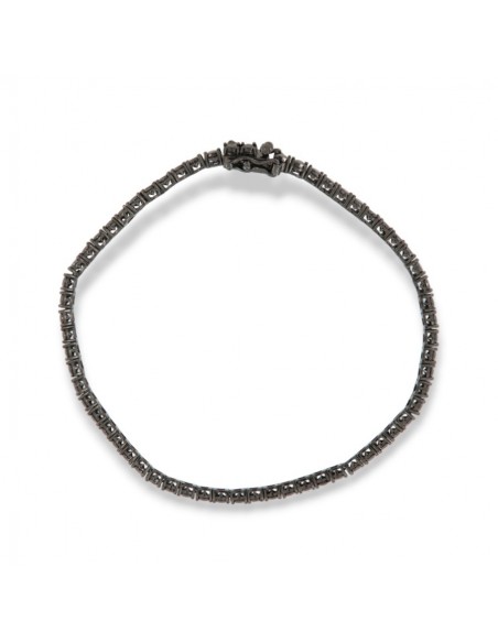 Bracciale Argento Brunito Tennis Zirconi Neri 3/21 [262a6a21]
