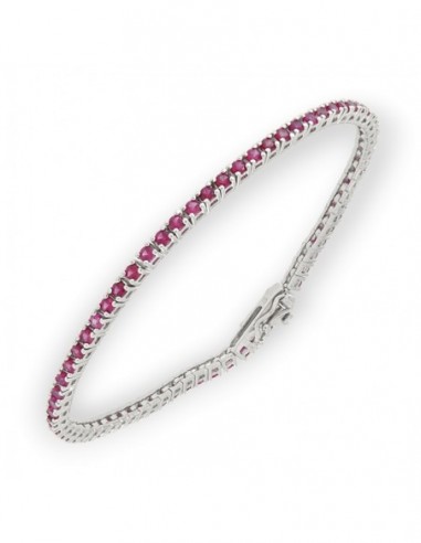Bracciale Argento Tennis Zirconi Viola 2MM 18CM [d1c45e0d]