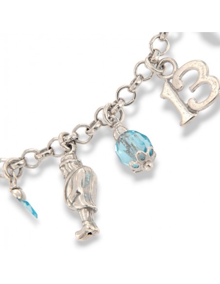 Bracciale Argento Rodiato Pendenti Portafortuna [6731f510]