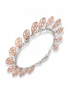Bracciale Argento Rodiato Gocce Argento Rosato [77559a6c]