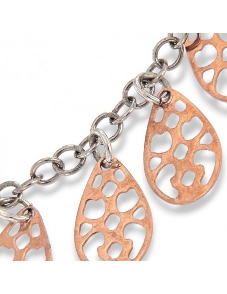 Bracciale Argento Rodiato Gocce Argento Rosato [65cfc03b]